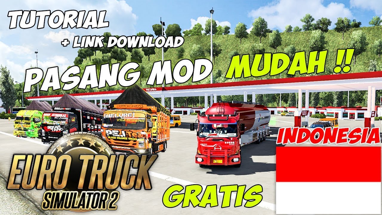 download euro truck simulator 2 full version mod indonesia